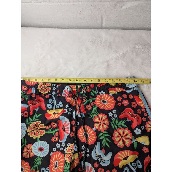 Vissla Men’s Board Shorts Sz 36‎ Blue Floral Upcycled palm frans Swim Trunks EUC - Picture 5 of 9